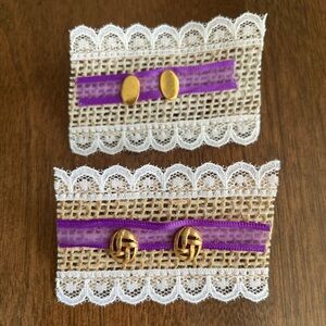 Brand New - Gold color studd earrings - 2 pairs